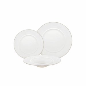 Aparelho de Jantar 18 Peças em Porcelana - Urban Filet Gold La Ville Casa Collection