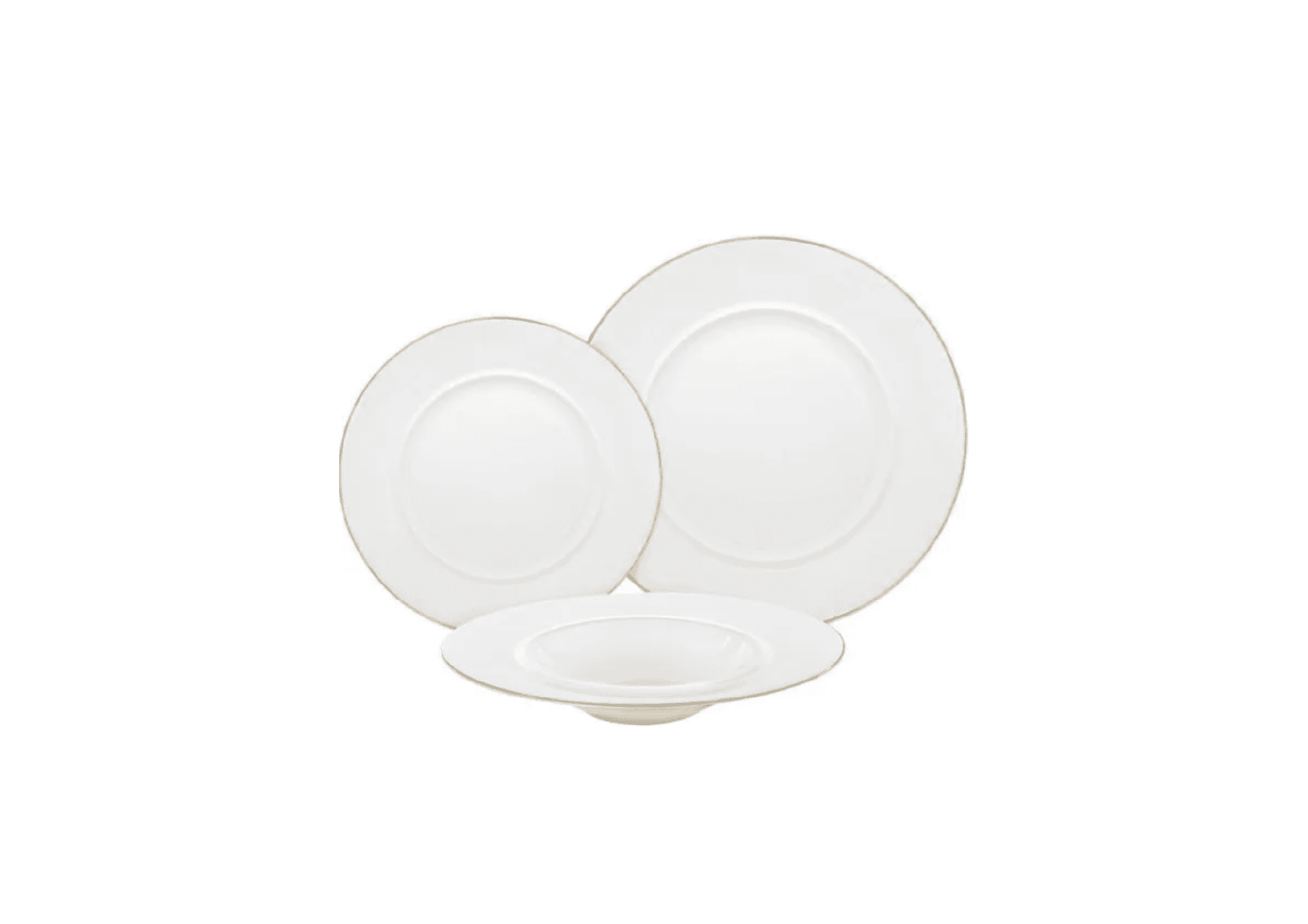 Aparelho de Jantar 18 Peças em Porcelana - Urban Filet Gold La Ville Casa Collection