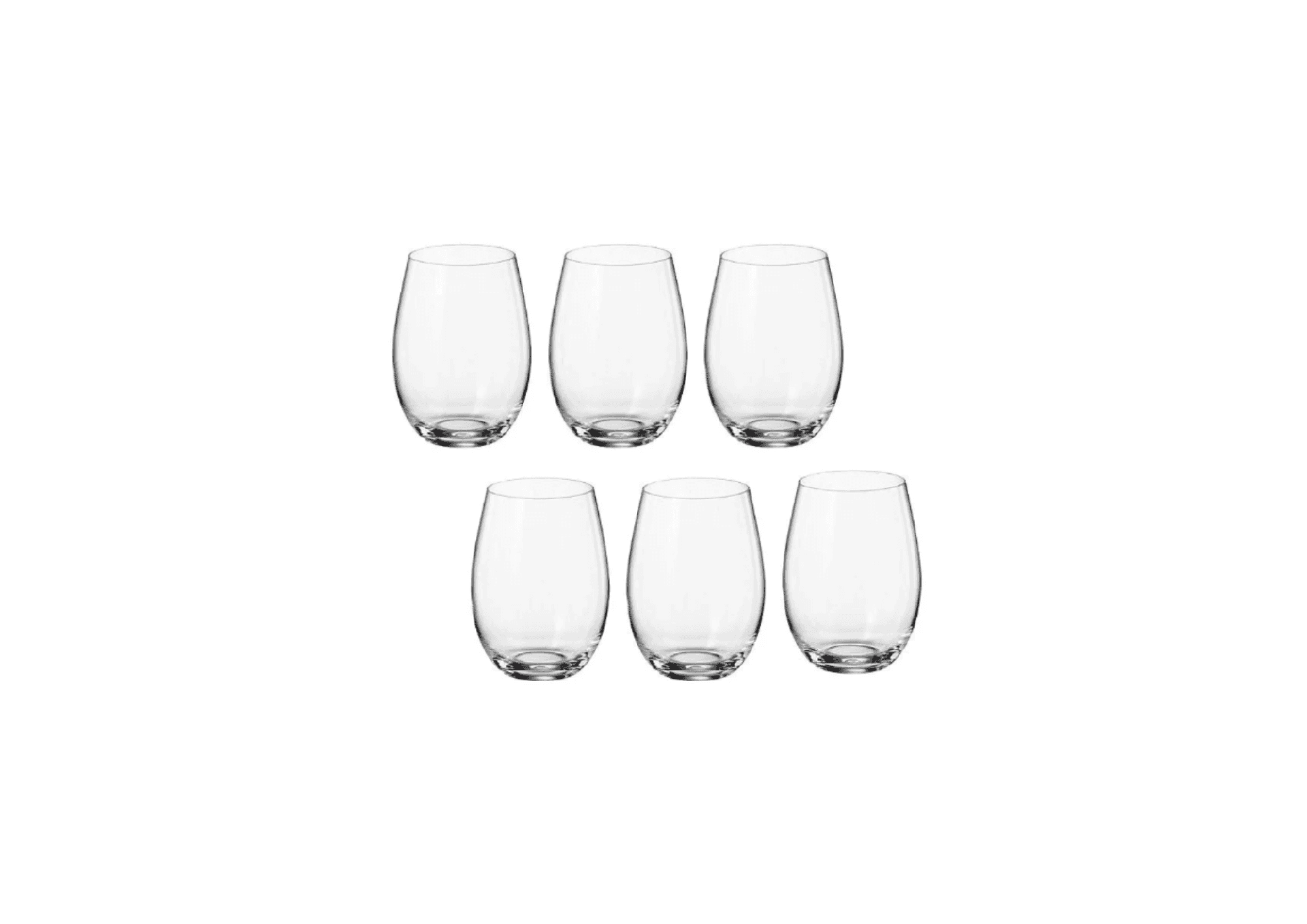 Copo de Cristal Bohemia para Água e Suco 560 ml Mergus 6 Peças