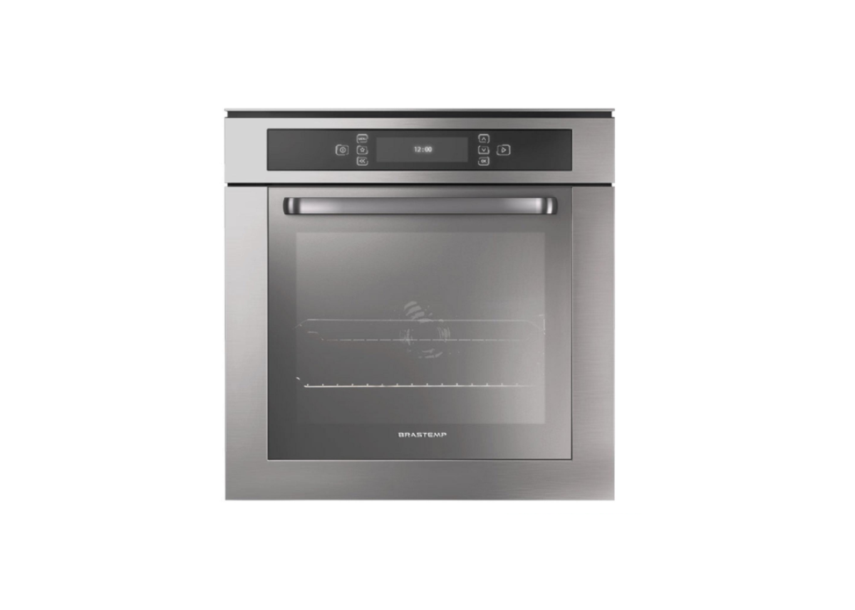 Forno de Embutir Elétrico Brastemp 67 Litros Inox Com Função Ar Forçado e Painel Touch - Bo260Ar
