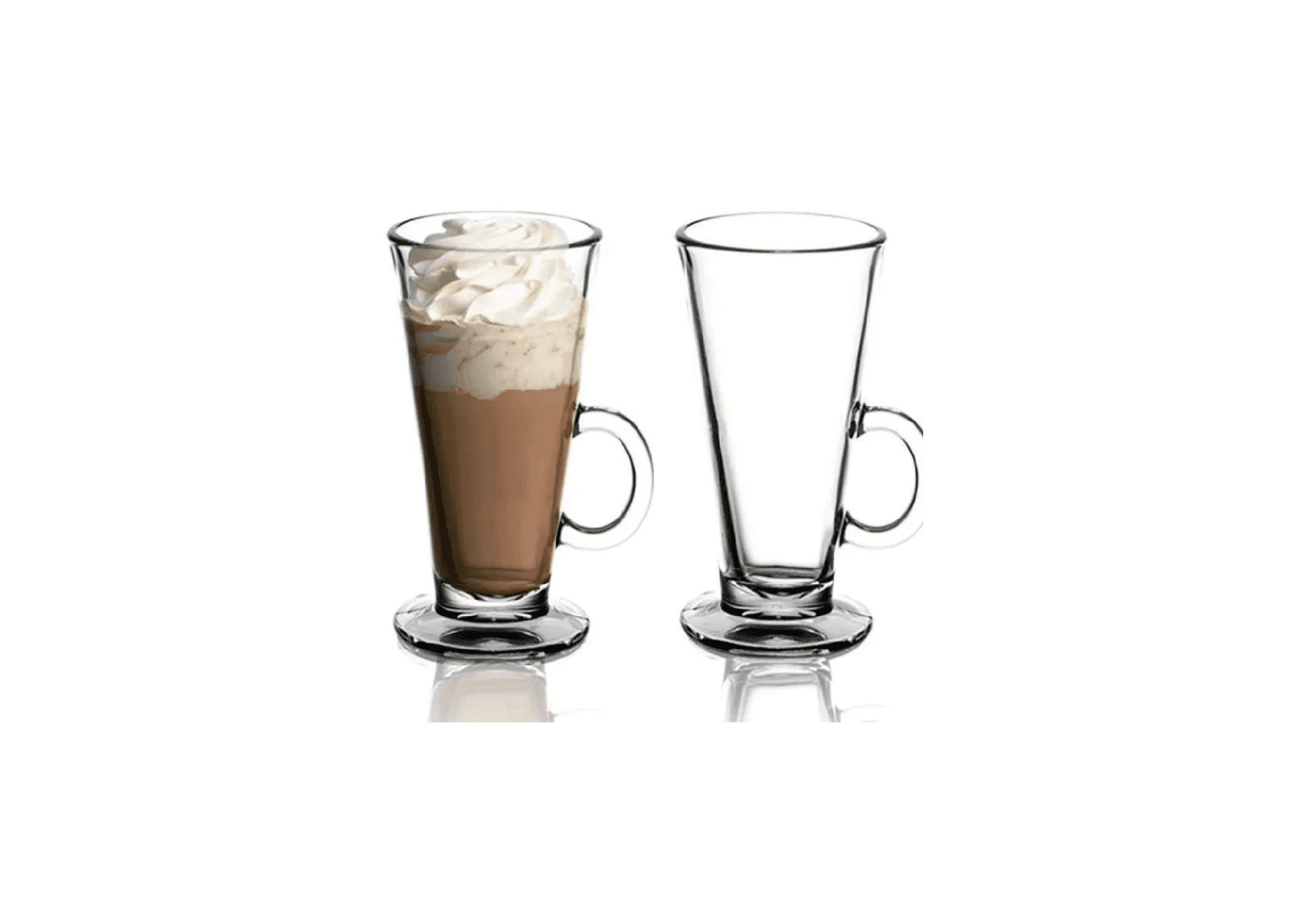 Kit 10 Taças Cappuccino de Vidro Importada Caneca 310 ml Coffee