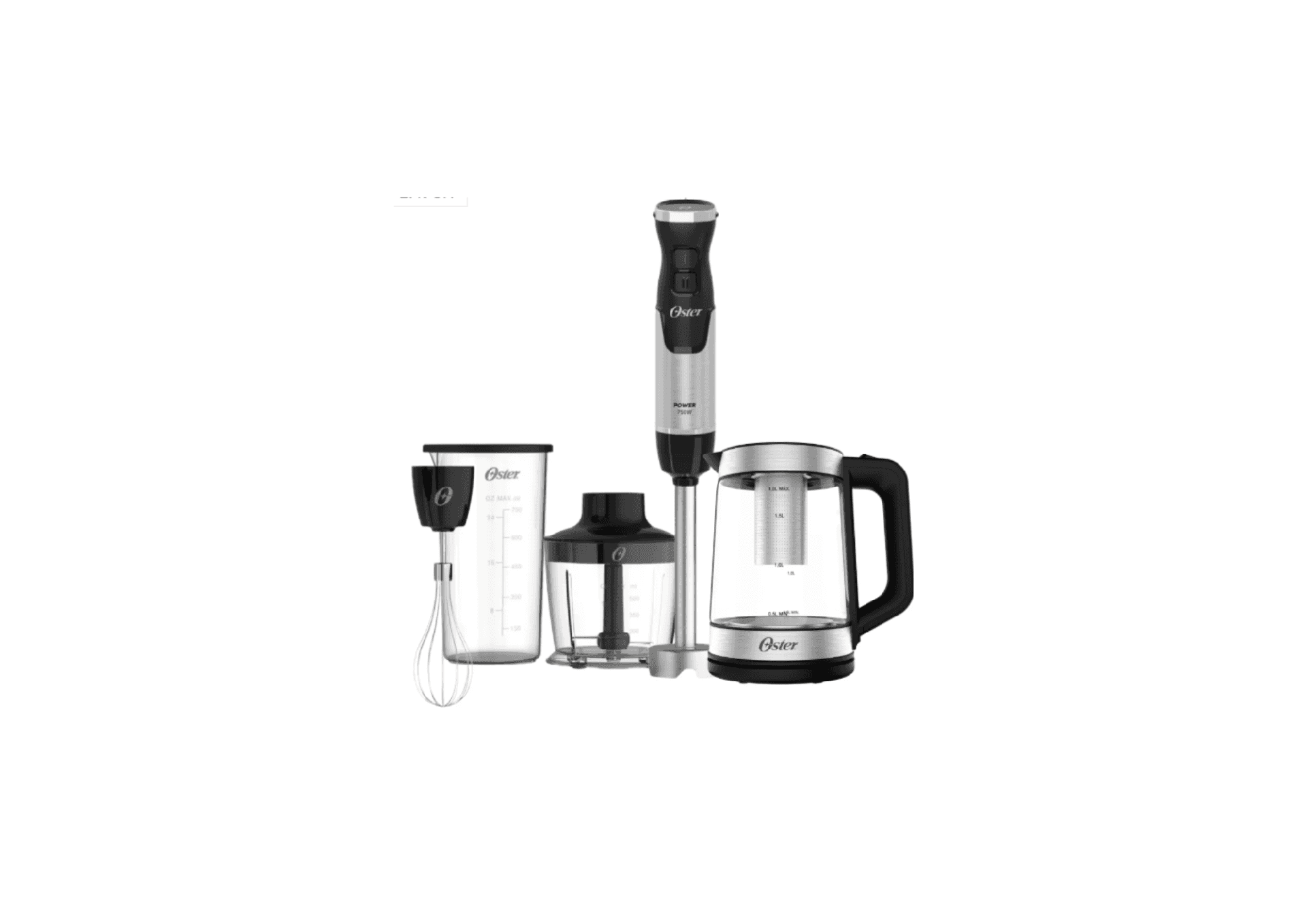 Kit Mixer Power 3 em 1 e Chaleira Tea com Infusor 1,8L Oster