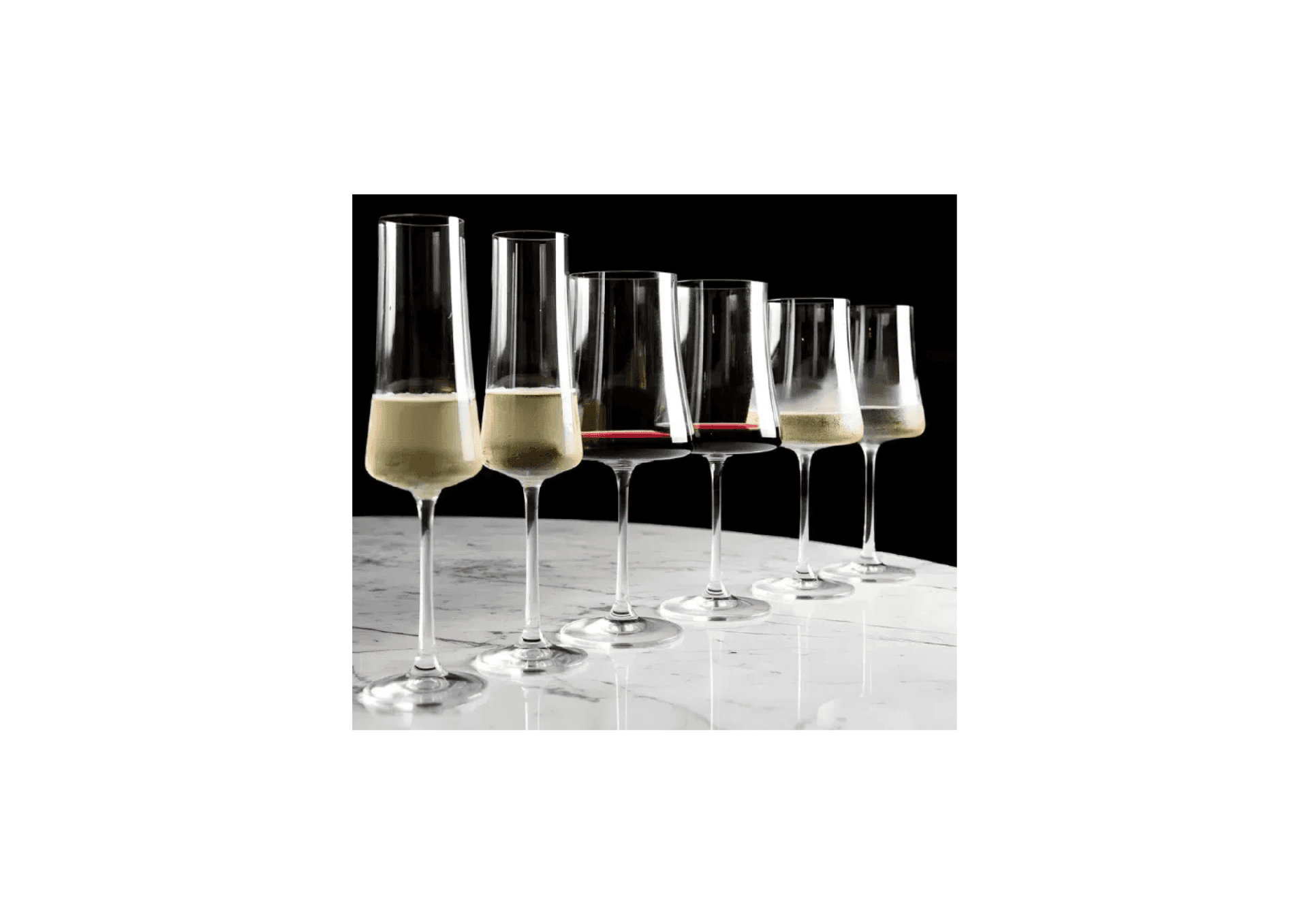 Linha Taças em Cristal Bohemia Sommelier para Vinho Tinto, Branco e Espumante (18 Taças)